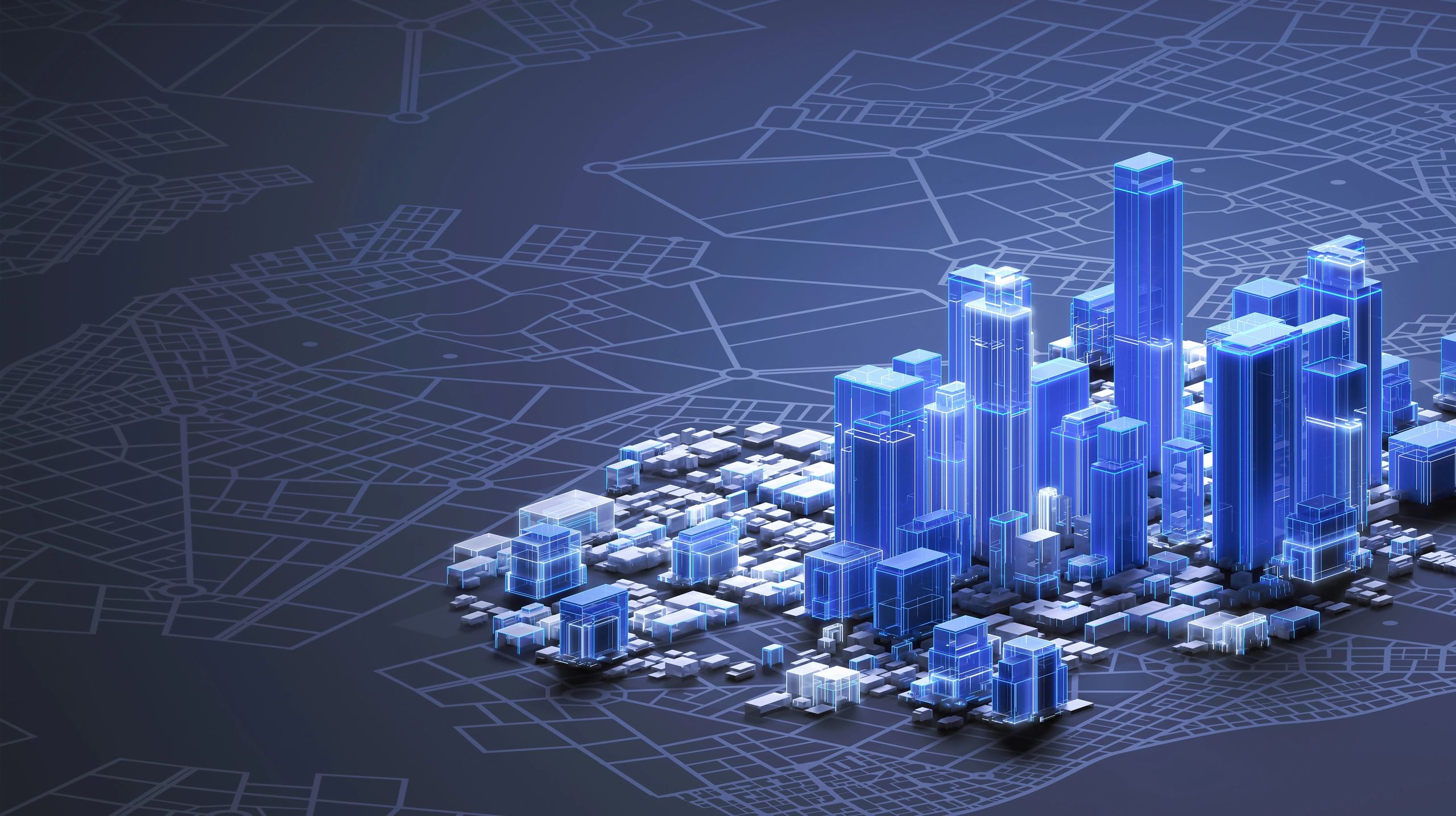 Abstract smart city and connected infrastructure